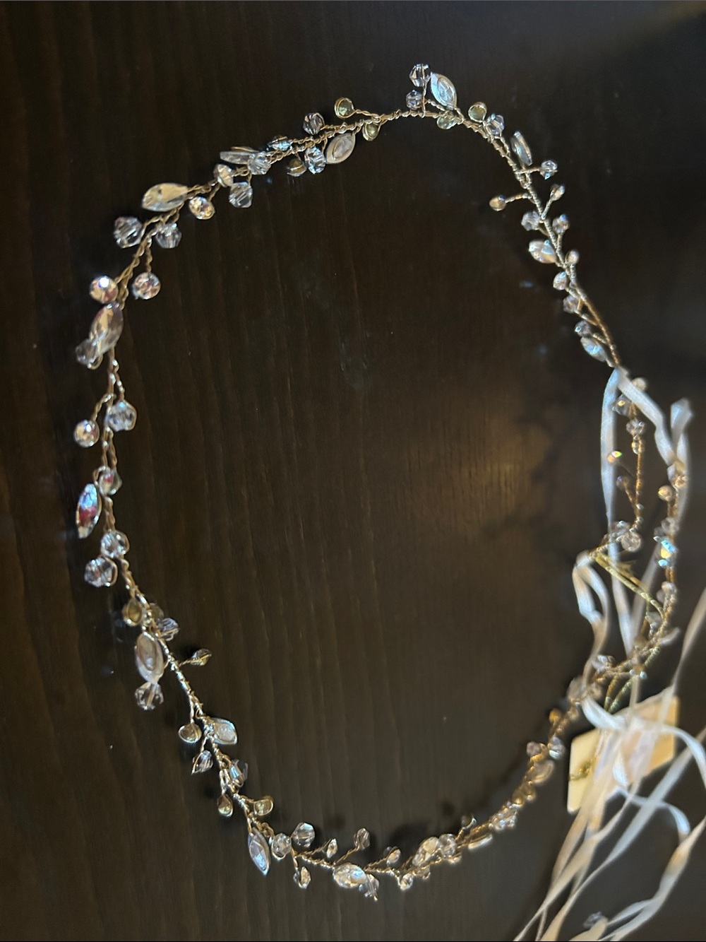Delicate Crystal Bridal Hair Vine - Clear